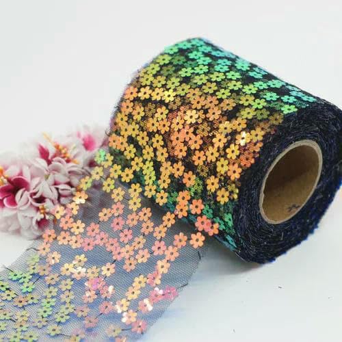 80 mm, 1 Meter/5 Meter, Pflaumenblüten-Glitzer-Paillettenband, Tüll, Tutu, Hochzeitsdekoration, Organza, DIY-Bastelbedarf für Geburtstagsfeiern, schwarz, 80 mm Pailletten, 1 M 80 mm, 1 Meter/5 Meter, Pflaumenblüten-Glitzer-Paillettenband, Tüll, Tutu, Hochzeitsdekoration, Organza, DIY-Bastelbedarf für Geburtstagsfeiern, schwarz, 80 mm Pailletten, 1 M von AYHTUD