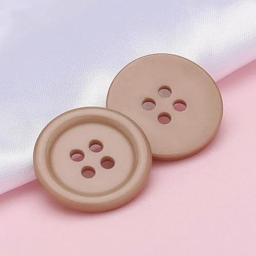 9–30 mm runde Nähknöpfe aus Kunstharz, Scrapbooking, einfarbige Knöpfe in gemischten Farben für DIY-Kinderkleidung, Puppen, Basteln, Kleidungszubehör, Kamel, 23,0 mm, 20 Stück von AYHTUD