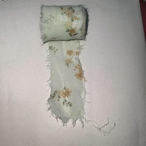 Bedrucktes Chiffonband aus Seide mit Blumenmuster, für Hochzeiten, handgerissen, mit rohen Kanten, ländlicher Wind, Schnee, gesponnen, kleiner frischer Blumenstrauß, Krawatten, gebrochenes Bedrucktes Chiffonband aus Seide mit Blumenmuster, für Hochzeiten, handgerissen, mit rohen Kanten, ländlicher Wind, Schnee, gesponnen, kleiner frischer Blumenstrauß, Krawatten, gebrochenes von AYHTUD