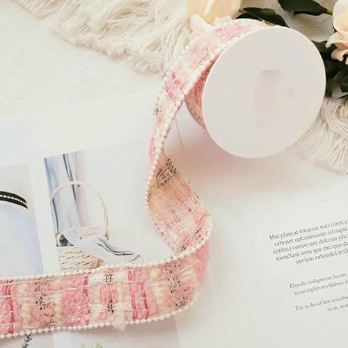 Gehäkeltes Samt-Tweedband mit Perlen für Haarschleifen, handgefertigtes Material, Nähzubehör für Mädchen, Verpackungsdekoration, 001, 35–38 mm, 45,7 m Gehäkeltes Samt-Tweedband mit Perlen für Haarschleifen, handgefertigtes Material, Nähzubehör für Mädchen, Verpackungsdekoration, 001, 35–38 mm, 45,7 m von AYHTUD