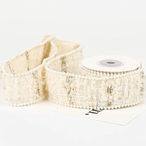 Gehäkeltes Samt-Tweedband mit Perlen für Haarschleifen, handgefertigtes Material, Nähzubehör für Mädchen, Verpackungsdekoration, 003, 25 mm, 45,7 m Gehäkeltes Samt-Tweedband mit Perlen für Haarschleifen, handgefertigtes Material, Nähzubehör für Mädchen, Verpackungsdekoration, 003, 25 mm, 45,7 m von AYHTUD