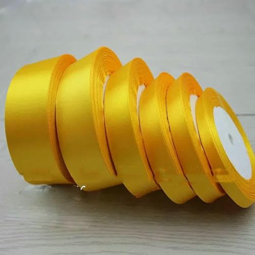 Goldgelbe Satinbänder, 6/10/15/20/25/40/50 mm, Weihnachts-, Neujahrs-, Fest-, Hochzeits-, Geschenkband, Bastelbedarf, Gold, 15 mm Goldgelbe Satinbänder, 6/10/15/20/25/40/50 mm, Weihnachts-, Neujahrs-, Fest-, Hochzeits-, Geschenkband, Bastelbedarf, Gold, 15 mm von AYHTUD