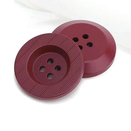Großer runder Nähknopf aus Kunstharz mit 4 Löchern, schwarz-weiß-rot, Knöpfe für Scrapbooking, Basteln, Kleidung, Mäntel, Pullover, Dekoration, 25/27 mm, 27 mm, Burgunder Großer runder Nähknopf aus Kunstharz mit 4 Löchern, schwarz-weiß-rot, Knöpfe für Scrapbooking, Basteln, Kleidung, Mäntel, Pullover, Dekoration, 25/27 mm, 27 mm, Burgunder von AYHTUD