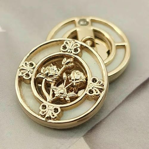 Hochwertige, luxuriöse, runde, ausgehöhlte Metallknöpfe zum Aufnähen von Mänteln, Schnalle, handgefertigt, dekorativer Knopf, DIY, handgefertigte Handarbeiten, 5 Stück, We Hochwertige, luxuriöse, runde, ausgehöhlte Metallknöpfe zum Aufnähen von Mänteln, Schnalle, handgefertigt, dekorativer Knopf, DIY, handgefertigte Handarbeiten, 5 Stück, We von AYHTUD