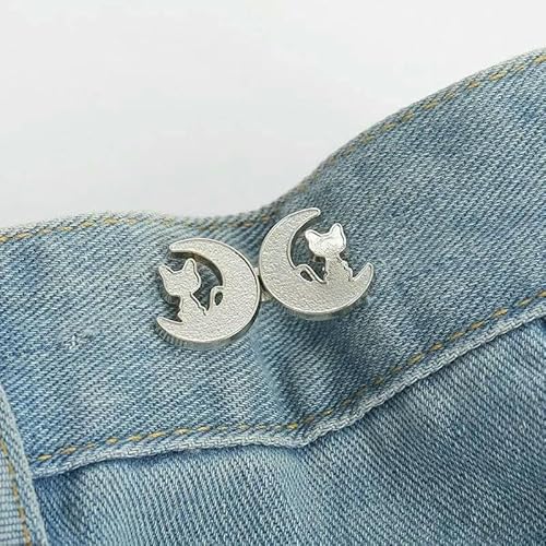 Jeansknopf Verstellbare Clips für Hosenröcke Taillenspanner Schnalle Druckknopf Clip Einsteller Schmetterling Pin Button Bekleidungszubehör-I Jeansknopf Verstellbare Clips für Hosenröcke Taillenspanner Schnalle Druckknopf Clip Einsteller Schmetterling Pin Button Bekleidungszubehör-I von AYHTUD