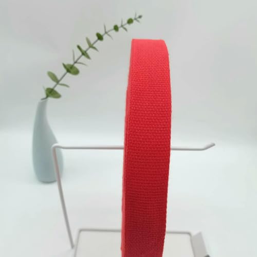 Kantenbesatzband aus Poly-Baumwoll-Gurtband, matte, leinwandgewebte, nylonähnliche Bindung für Taschen/Gepäck/Kleidungszubehör (20–50 mm) – 09–20 mm x 1 Meter von AYHTUD