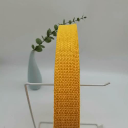 Kantenbesatzband aus Poly-Baumwoll-Gurtband, matte, leinwandgewebte, nylonähnliche Bindung für Taschen/Gepäck/Kleidungszubehör (20–50 mm) – 12–38 mm x 1 Meter von AYHTUD