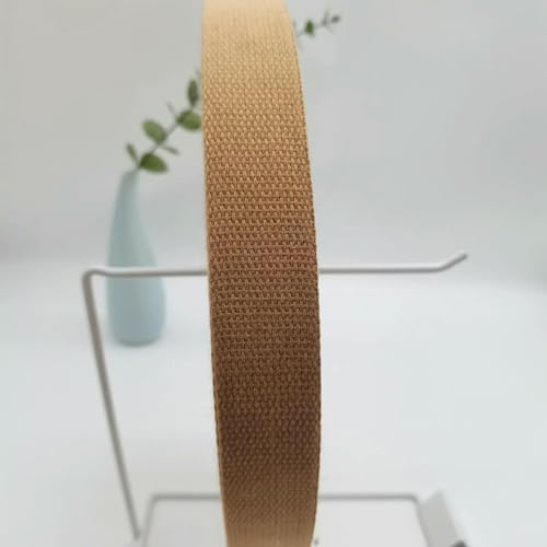Kantenbesatzband aus Poly-Baumwoll-Gurtband, matte, leinwandgewebte, nylonähnliche Bindung für Taschen/Gepäck/Kleidungszubehör (20–50 mm) – 33–25 mm x 1 Meter von AYHTUD