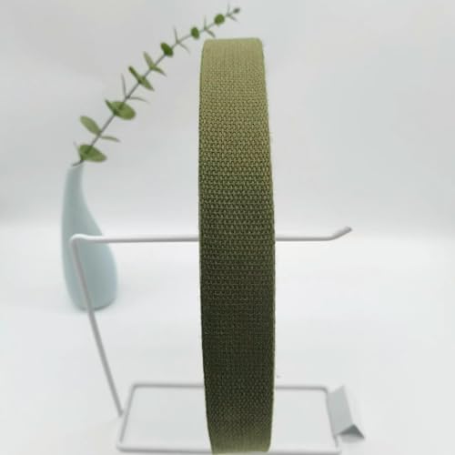 Kantenbesatzband aus Poly-Baumwoll-Gurtband, matte, leinwandgewebte, nylonähnliche Bindung für Taschen/Gepäck/Kleidungszubehör (20–50 mm) – 40–25 mm x 1 Meter von AYHTUD