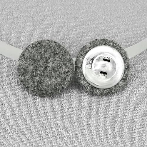 Kuppel aus Kaschmirwolle mit Metallschlaufenknöpfen, für Mäntel, Pullover, DIY, 15/18/20/23/25/28/30/32/34/38 mm, 10 Stück pro Beutel, 10 Grau gemischt, 32 mm Kuppel aus Kaschmirwolle mit Metallschlaufenknöpfen, für Mäntel, Pullover, DIY, 15/18/20/23/25/28/30/32/34/38 mm, 10 Stück pro Beutel, 10 Grau gemischt, 32 mm von AYHTUD