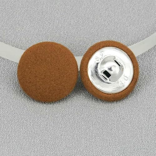 Kuppel aus Kaschmirwolle mit Metallschlaufenknöpfen, für Mäntel, Pullover, DIY, 15/18/20/23/25/28/30/32/34/38 mm, 10 Stück pro Beutel, 18 braun, 32 mm Kuppel aus Kaschmirwolle mit Metallschlaufenknöpfen, für Mäntel, Pullover, DIY, 15/18/20/23/25/28/30/32/34/38 mm, 10 Stück pro Beutel, 18 braun, 32 mm von AYHTUD