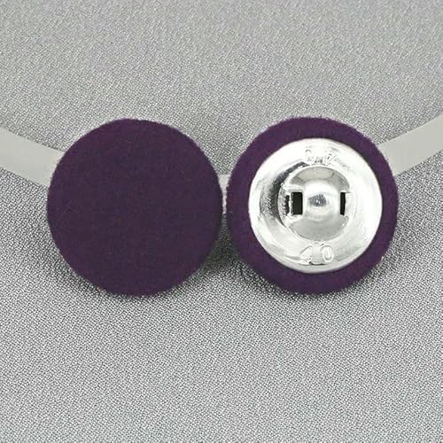 Kuppel aus Kaschmirwolle mit Metallschlaufenknöpfen, für Mäntel, Pullover, DIY, 15/18/20/23/25/28/30/32/34/38 mm, 10 Stück pro Beutel, 9 Dunkelviolett, 32 mm Kuppel aus Kaschmirwolle mit Metallschlaufenknöpfen, für Mäntel, Pullover, DIY, 15/18/20/23/25/28/30/32/34/38 mm, 10 Stück pro Beutel, 9 Dunkelviolett, 32 mm von AYHTUD