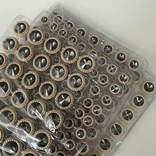 Luxuriöse Kristallknöpfe für Mantel, Windjacke, dekoratives Handarbeitszubehör, Bastelbedarf, Nähen, Hochfußschnalle, 6 Stück, TB476, 1, 15 mm, 6 Stück von AYHTUD