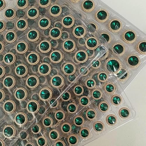 Luxuriöse Kristallknöpfe für Mantel, Windjacke, dekoratives Handarbeitszubehör, Bastelbedarf, Nähen, Hochfußschnalle, 6 Stück, TB476, 10–12,5 mm, 6 Stück von AYHTUD