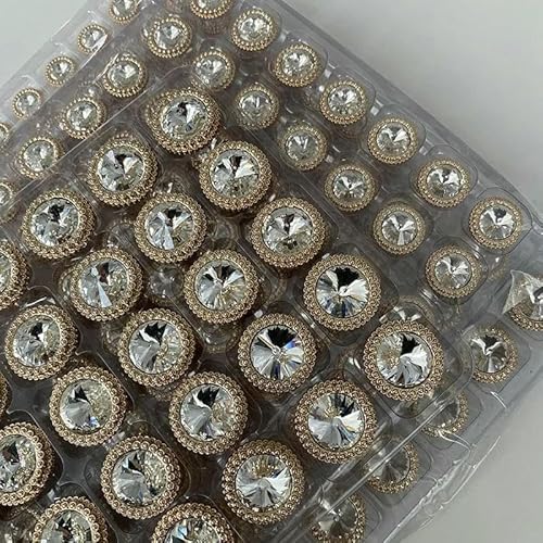 Luxuriöse Kristallknöpfe für Mantel, Windjacke, dekoratives Handarbeitszubehör, Bastelbedarf, Nähen, Hochfußschnalle, 6 Stück, TB476-2-21MM, 6 Stück Luxuriöse Kristallknöpfe für Mantel, Windjacke, dekoratives Handarbeitszubehör, Bastelbedarf, Nähen, Hochfußschnalle, 6 Stück, TB476-2-21MM, 6 Stück von AYHTUD