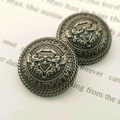 Metallknöpfe, Kronenmuster, golden, britischer College-Stil, Designer, handgefertigt, Luxus-Kleidungsstück, Nähzubehör, DIY-Knöpfe, 6 Stück, 13–18 mm, 6 Stück Metallknöpfe, Kronenmuster, golden, britischer College-Stil, Designer, handgefertigt, Luxus-Kleidungsstück, Nähzubehör, DIY-Knöpfe, 6 Stück, 13–18 mm, 6 Stück von AYHTUD
