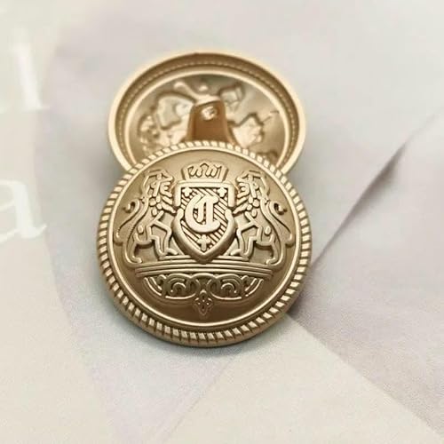 Metallknöpfe, Kronenmuster, golden, britischer College-Stil, Designer, handgefertigt, Luxus-Kleidungsstück, Nähzubehör, DIY-Knöpfe, 6 Stück, 25–25 mm, 6 Stück Metallknöpfe, Kronenmuster, golden, britischer College-Stil, Designer, handgefertigt, Luxus-Kleidungsstück, Nähzubehör, DIY-Knöpfe, 6 Stück, 25–25 mm, 6 Stück von AYHTUD
