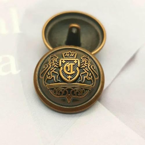 Metallknöpfe, Kronenmuster, golden, britischer College-Stil, Designer, handgefertigt, Luxus-Kleidungsstück, Nähzubehör, DIY-Knöpfe, 6 Stück, 27–18 mm, 6 Stück Metallknöpfe, Kronenmuster, golden, britischer College-Stil, Designer, handgefertigt, Luxus-Kleidungsstück, Nähzubehör, DIY-Knöpfe, 6 Stück, 27–18 mm, 6 Stück von AYHTUD