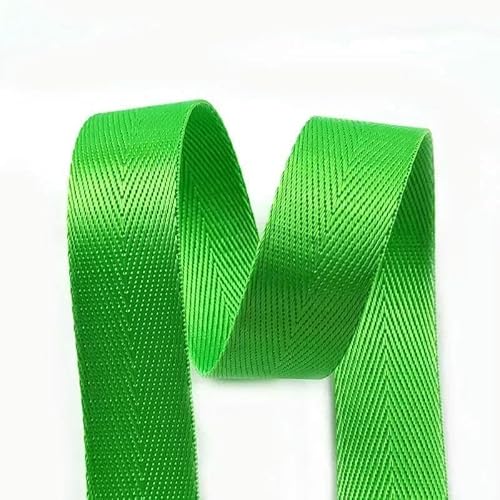 Meter 20/25/32/38/50 mm Nylon-Gurtband, 1 mm dick, einfarbiges Band für Schrägband für Auto-Rucksäcke, Grün, 20 mm von AYHTUD