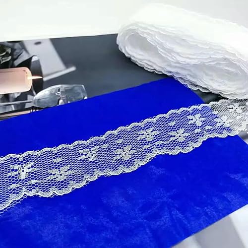 Meter weißes und schwarzes Spitzenband, verschiedene Blumenbesätze zum Verpacken, für Weihnachtshochzeitsdekoration, Basteln, Nähzubehör – weiße Spitze – 01 – Meter weißes und schwarzes Spitzenband, verschiedene Blumenbesätze zum Verpacken, für Weihnachtshochzeitsdekoration, Basteln, Nähzubehör – weiße Spitze – 01 – von AYHTUD