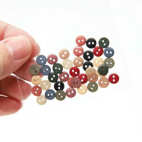 Mini-Knöpfe, 6 mm, rund, winzige Knöpfe für Heimwerker, Basteln, Puppen, Schuhe, Kleidung, Nähen, einfarbig, Cartoon, Scrapbooking, Kartenherstellung, 05 Graublau, 100 Stück Mini-Knöpfe, 6 mm, rund, winzige Knöpfe für Heimwerker, Basteln, Puppen, Schuhe, Kleidung, Nähen, einfarbig, Cartoon, Scrapbooking, Kartenherstellung, 05 Graublau, 100 Stück von AYHTUD