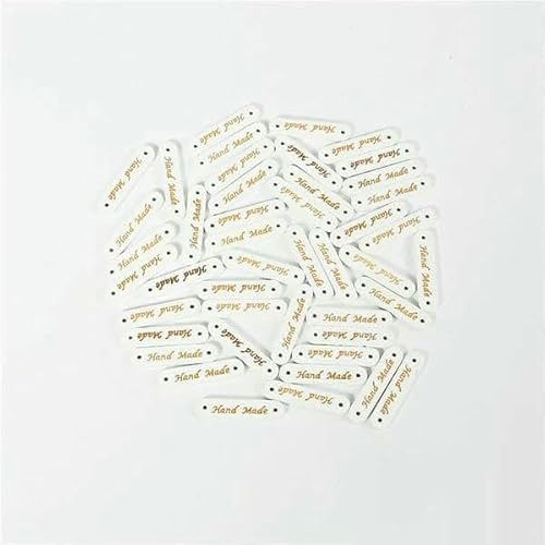 Mix 50 Stück Holzknöpfe "Hand Made" Buchstabenanhänger Holz Nähzubehör für Kleidung Handarbeit Scrapbooking Bastelbedarf DIY-8x34,0mm Weiß Mix 50 Stück Holzknöpfe "Hand Made" Buchstabenanhänger Holz Nähzubehör für Kleidung Handarbeit Scrapbooking Bastelbedarf DIY-8x34,0mm Weiß von AYHTUD