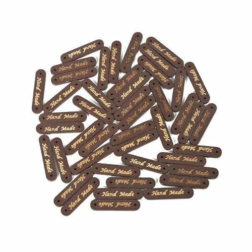 Mix 50 Stück Holzknöpfe "Hand Made" Buchstabenanhänger Holz Nähzubehör für Kleidung Handarbeit Scrapbooking Bastelbedarf DIY-8x34.0mm Braun Mix 50 Stück Holzknöpfe "Hand Made" Buchstabenanhänger Holz Nähzubehör für Kleidung Handarbeit Scrapbooking Bastelbedarf DIY-8x34.0mm Braun von AYHTUD