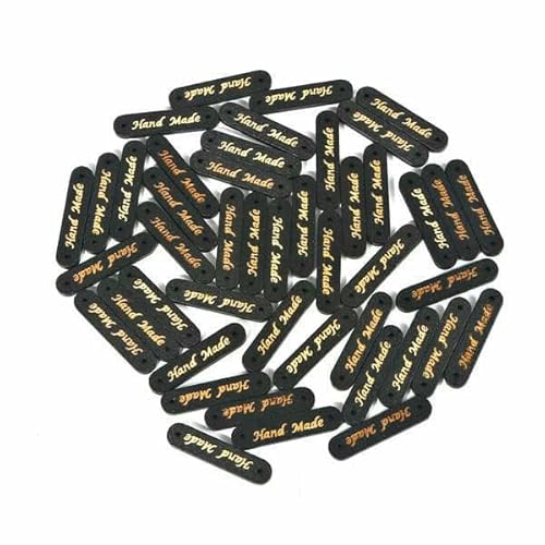 Mix 50 Stück Holzknöpfe "Hand Made" Buchstabenanhänger Holz Nähzubehör für Kleidung Handarbeit Scrapbooking Bastelbedarf DIY-8x34.0mm Schwarz Mix 50 Stück Holzknöpfe "Hand Made" Buchstabenanhänger Holz Nähzubehör für Kleidung Handarbeit Scrapbooking Bastelbedarf DIY-8x34.0mm Schwarz von AYHTUD