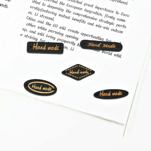 Mix 50 Stück Holzknöpfe "Hand Made" Buchstabenanhänger Holz Nähzubehör für Kleidung Handarbeit Scrapbooking Bastelbedarf DIY-Mix Schwarz Mix 50 Stück Holzknöpfe "Hand Made" Buchstabenanhänger Holz Nähzubehör für Kleidung Handarbeit Scrapbooking Bastelbedarf DIY-Mix Schwarz von AYHTUD