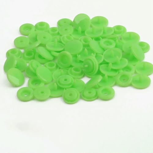 Modische 10/20/50/100 Sets T5 Druckknöpfe Nylonknöpfe Kinderknöpfe Set für Babypuppen Kleidung Nähzubehör-Hellgrün-20 Sets von AYHTUD