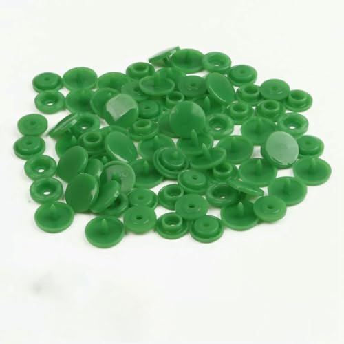 Modische 10/20/50/100 Sets T5 Druckknöpfe Nylonknöpfe Kinderknöpfe Set für Babypuppen Kleidung Nähzubehör-Peridot-50 Sets von AYHTUD