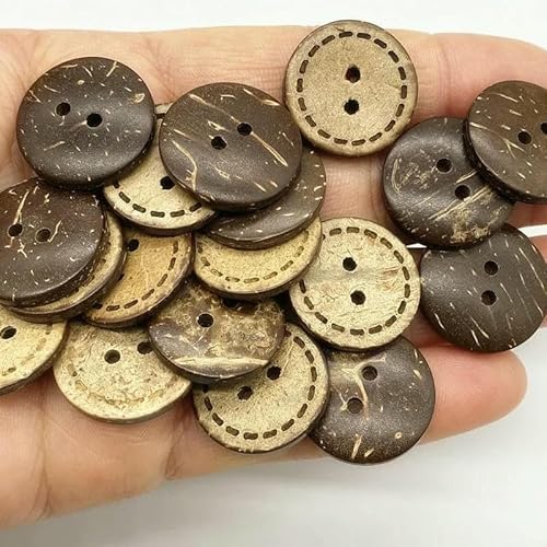 Neu 13,0 mm – 20 mm Rundmutter Holzknopf Kleidungszubehör für Hochzeitsdekor Nähzubehör-01–20 mm (10 Stück) von AYHTUD