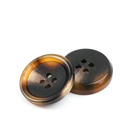 Neue 10 Stück Harzknöpfe mit 4 Löchern, Nähzubehör, Größe komplett für Kleidung, dekorative Knöpfe, handgefertigt, DIY-NK048-6-34,0 mm von AYHTUD