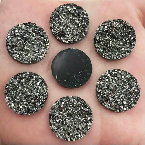 Neue 20 Stück 20mm Bling AB Harz Runde Erz Unregelmäßige Flatback Strass Ornamente DIY Hochzeit Applikationen Knöpfe W43-W431 von AYHTUD