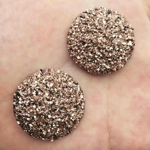 Neue 8 STÜCKE AB Harz 30mm Erz Runde Kristall Edelstein Flatback Strass Knöpfe Zubehör DIY Hochzeit Applikationen Handwerk G68 * 2-3 von AYHTUD