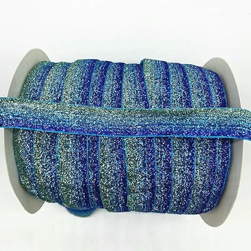 Neues 20 mm Glitzer-Samtband, kein elastisches einseitiges Band, Stirnband-Clips, Schleifendekoration, 20–20 mm (5 Yards) von AYHTUD