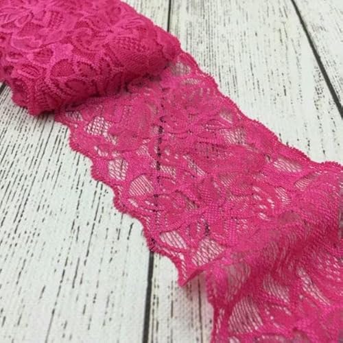 Packung = 10 Yards, 24 Farben, 3 Zoll, Tüll-Spitzenbesatz, Spitzenband für Ornamente, elastische Spitze, Stretch für Haarschmuck für Mädchen, D, 8 cm breit Packung = 10 Yards, 24 Farben, 3 Zoll, Tüll-Spitzenbesatz, Spitzenband für Ornamente, elastische Spitze, Stretch für Haarschmuck für Mädchen, D, 8 cm breit von AYHTUD