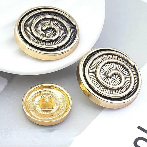 Retro-Perlen-Gold-Metallknopf, luxuriöse Strass-Mantelknöpfe für Damen, DIY-Kleidung, Anzug, Nähen, Aufnähen, Botones-Zubehör, 05–23,0 mm, 5 Stück Retro-Perlen-Gold-Metallknopf, luxuriöse Strass-Mantelknöpfe für Damen, DIY-Kleidung, Anzug, Nähen, Aufnähen, Botones-Zubehör, 05–23,0 mm, 5 Stück von AYHTUD