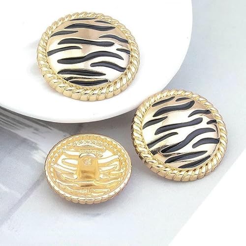 Retro-Perlen-Gold-Metallknopf, luxuriöse Strass-Mantelknöpfe für Damen, DIY-Kleidung, Anzug, Nähen, Aufnähen, Botones-Zubehör, 06–18 mm, 2 Stück von AYHTUD