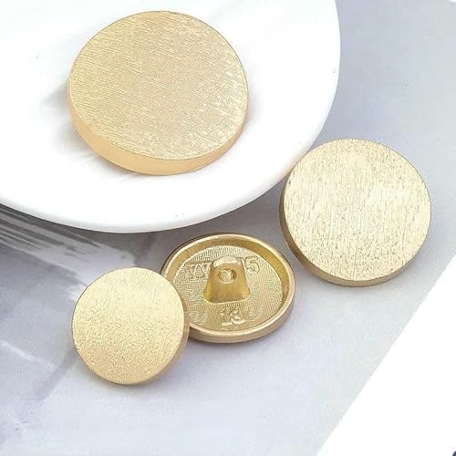 Retro-Perlen-Gold-Metallknopf, luxuriöse Strass-Mantelknöpfe für Damen, DIY-Kleidung, Anzug, Nähen, Aufnähen, Botones-Zubehör, 15–18 mm, 2 Stück von AYHTUD