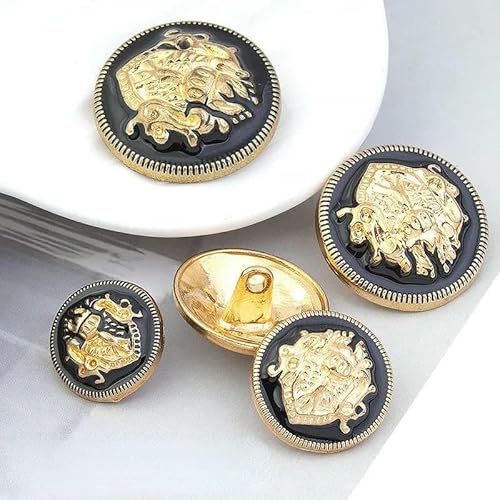 Retro-Perlen-Gold-Metallknopf, luxuriöse Strass-Mantelknöpfe für Damen, DIY-Kleidung, Anzug, Nähen, Aufnähen, Botones-Zubehör, 17–18 mm, 5 Stück Retro-Perlen-Gold-Metallknopf, luxuriöse Strass-Mantelknöpfe für Damen, DIY-Kleidung, Anzug, Nähen, Aufnähen, Botones-Zubehör, 17–18 mm, 5 Stück von AYHTUD