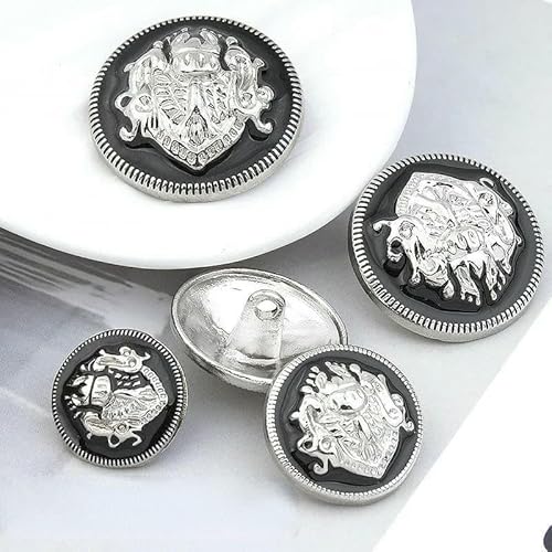 Retro-Perlen-Gold-Metallknopf, luxuriöse Strass-Mantelknöpfe für Damen, DIY-Kleidung, Anzug, Nähen, Aufnähen, Botones-Zubehör, 19–15 mm, 5 Stück von AYHTUD