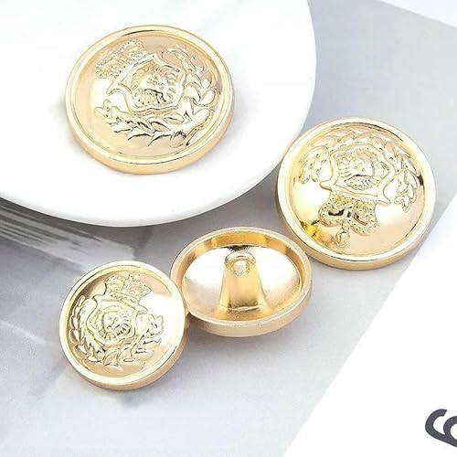 Retro-Perlen-Gold-Metallknopf, luxuriöse Strass-Mantelknöpfe für Damen, DIY-Kleidung, Anzug, Nähen, Aufnähen, Botones-Zubehör, 20–15 mm, 2 Stück von AYHTUD