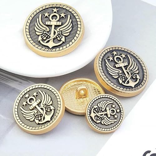 Retro-Perlen-Gold-Metallknopf, luxuriöse Strass-Mantelknöpfe für Damen, DIY-Kleidung, Anzug, Nähen, Aufnähen, Botones-Zubehör, 22–20 mm, 5 Stück Retro-Perlen-Gold-Metallknopf, luxuriöse Strass-Mantelknöpfe für Damen, DIY-Kleidung, Anzug, Nähen, Aufnähen, Botones-Zubehör, 22–20 mm, 5 Stück von AYHTUD