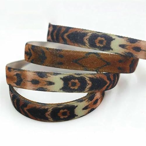 Ribbons 5yards Bedrucktes Leoparden-Samtband DIY Haarfliege Kragen Hand Craft Materia I-181109-189-I-181109-191 von AYHTUD