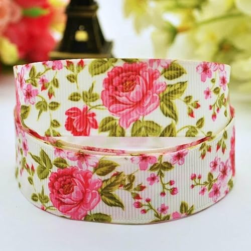 Ripsband mit Blumen-Cartoon-Charakter-Aufdruck, 22 mm, 25 mm, 38 mm, für DIY-Haarschleifen, fröhliche Party-Dekoration, Material, 10 Yards, X-00109, Breite 25 mm Ripsband mit Blumen-Cartoon-Charakter-Aufdruck, 22 mm, 25 mm, 38 mm, für DIY-Haarschleifen, fröhliche Party-Dekoration, Material, 10 Yards, X-00109, Breite 25 mm von AYHTUD