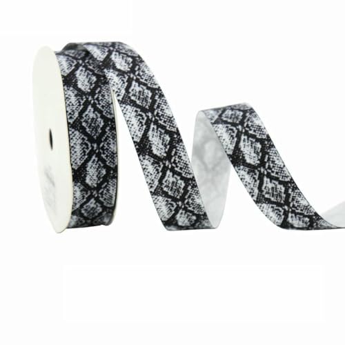 Ripsband mit Leopardenmuster, Tiermuster, Zebra, Gepard, Kuh, 2,5 cm x 4,5 m, Geschenkband für Zuhause, Heimwerker, Basteln, Dekorieren, 10,2 cm breit, 19 mm, 4,5 m von AYHTUD