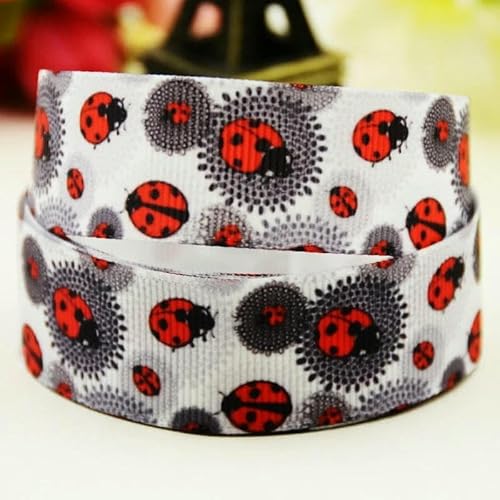 Ripsband mit Marienkäfer-Cartoon-Aufdruck, 22 mm, 25 mm, 38 mm, für DIY-Haarschleifen, fröhliche Party-Dekoration, Material, 10 Yards, X-02952, Breite 25 mm Ripsband mit Marienkäfer-Cartoon-Aufdruck, 22 mm, 25 mm, 38 mm, für DIY-Haarschleifen, fröhliche Party-Dekoration, Material, 10 Yards, X-02952, Breite 25 mm von AYHTUD