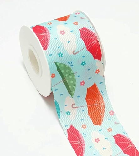 Ripsband zum Selbermachen, bedruckt mit Cartoon-Blumenschirm, für Bastelbedarf, Nähzubehör, 4,5 m. 87595–87604 – 75 mm Ripsband Ripsband zum Selbermachen, bedruckt mit Cartoon-Blumenschirm, für Bastelbedarf, Nähzubehör, 4,5 m. 87595–87604 – 75 mm Ripsband von AYHTUD