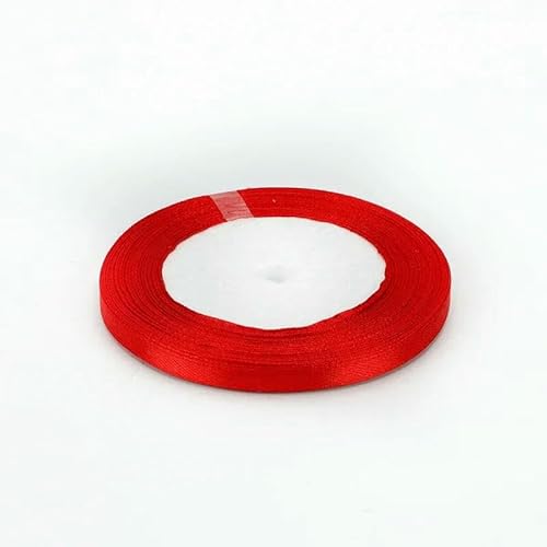 Rotes Satinband für Hochzeiten, Weihnachten, Halloween, Partys, Dekoration, Verpackung, Scrapbooking, DIY, Schleifen, Basteln, Packband, 6 mm Breite, 22,8 m Rolle Rotes Satinband für Hochzeiten, Weihnachten, Halloween, Partys, Dekoration, Verpackung, Scrapbooking, DIY, Schleifen, Basteln, Packband, 6 mm Breite, 22,8 m Rolle von AYHTUD